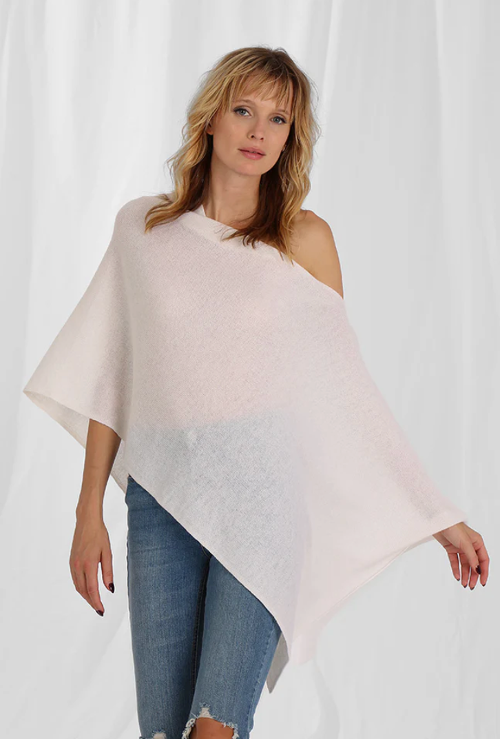 Minnie Rose Cashmere Ruana Poncho