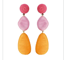 Ombre Triple Drop Statement Earrings