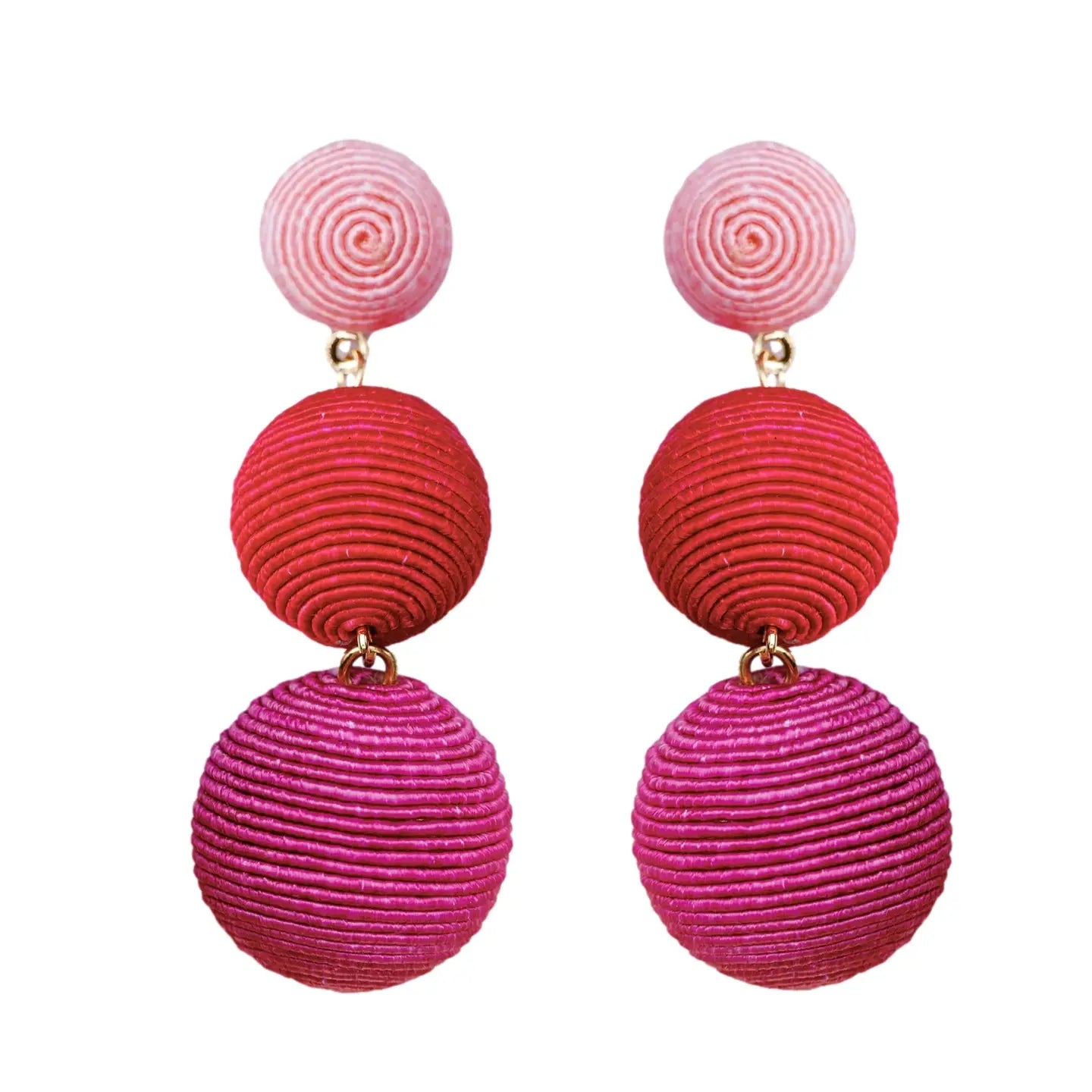 Ombre Triple Drop Statement Earrings