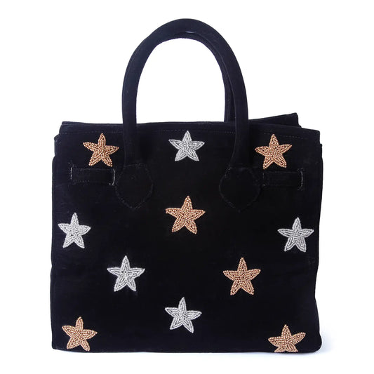 Tiana Beaded Star Velvet Handbag