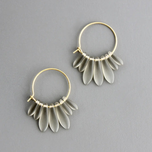 David Aubrey Matte Glass Hoops