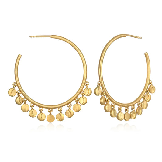 Satya Gold Moon Phase Hoop Earring