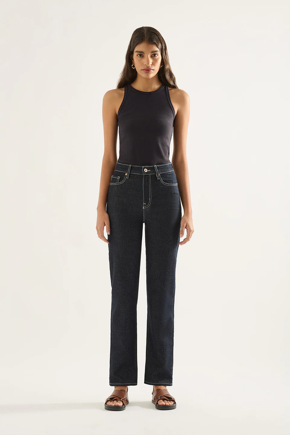 Outland Denim Zoe High Rise Straight Jean