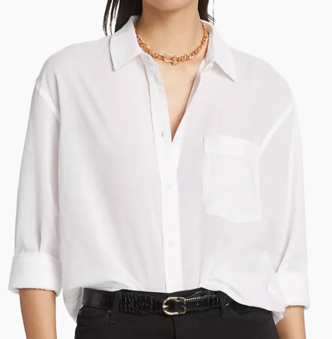 7 For All Mankind Voile Button Down