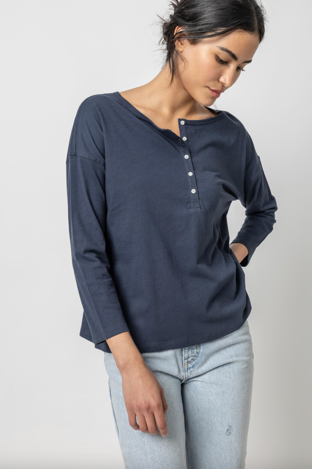 Lilla P Relaxed Henley Top