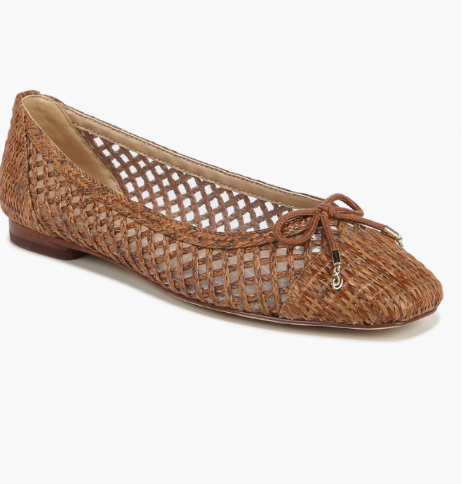 Sam Edelman May Cuoio Raffia Flat