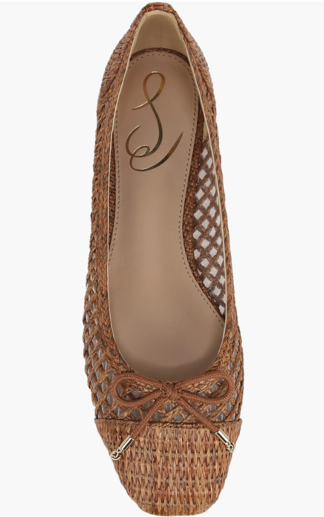 Sam Edelman May Cuoio Raffia Flat