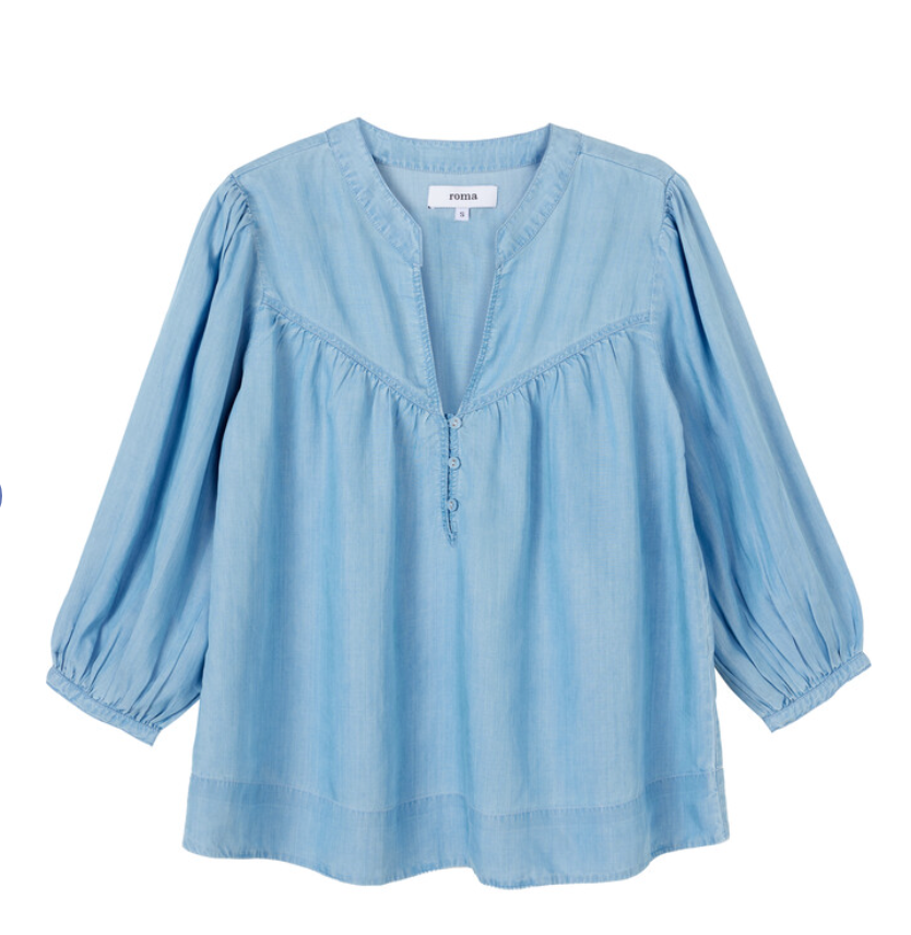 Roma Fillipa Chambray Top