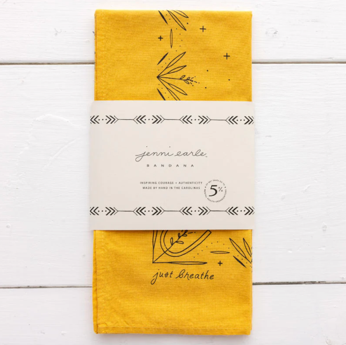 Jenni Earle "just breathe" Bandana