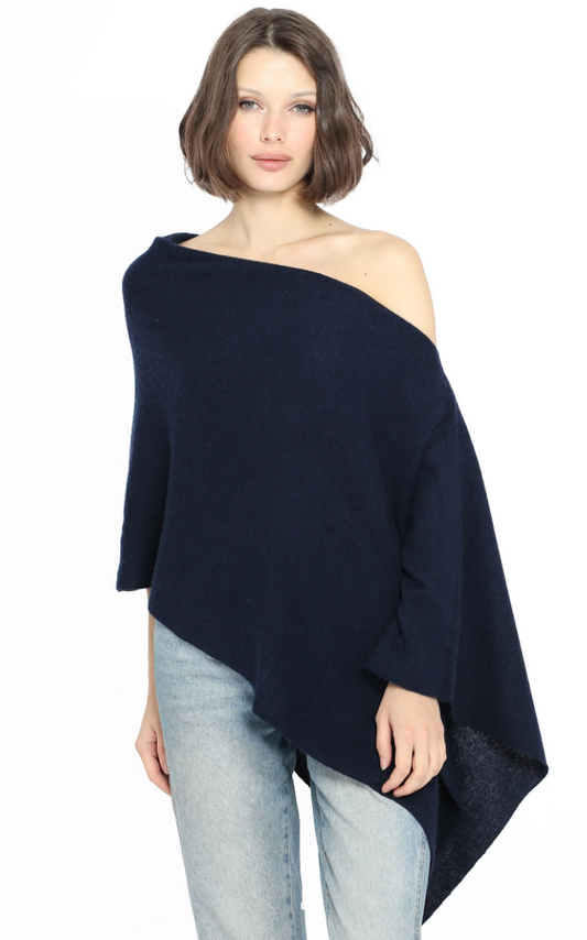 Minnie Rose Cashmere Ruana Poncho