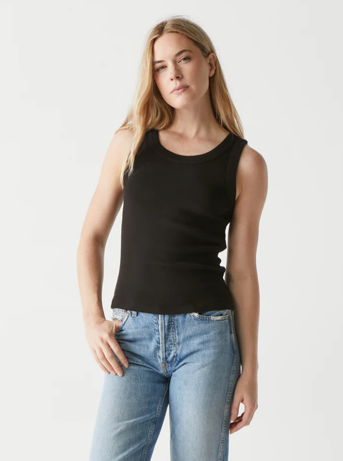 Michael Stars Mina Wide Binding Crop Tank