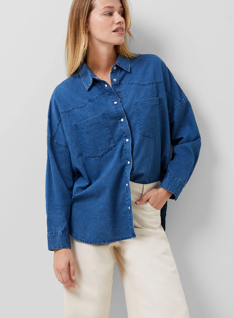 French Connection Zaves Chambray Denim Shirt