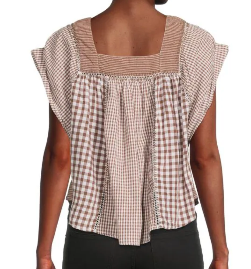 Free People Half Moon Stripe Shirt