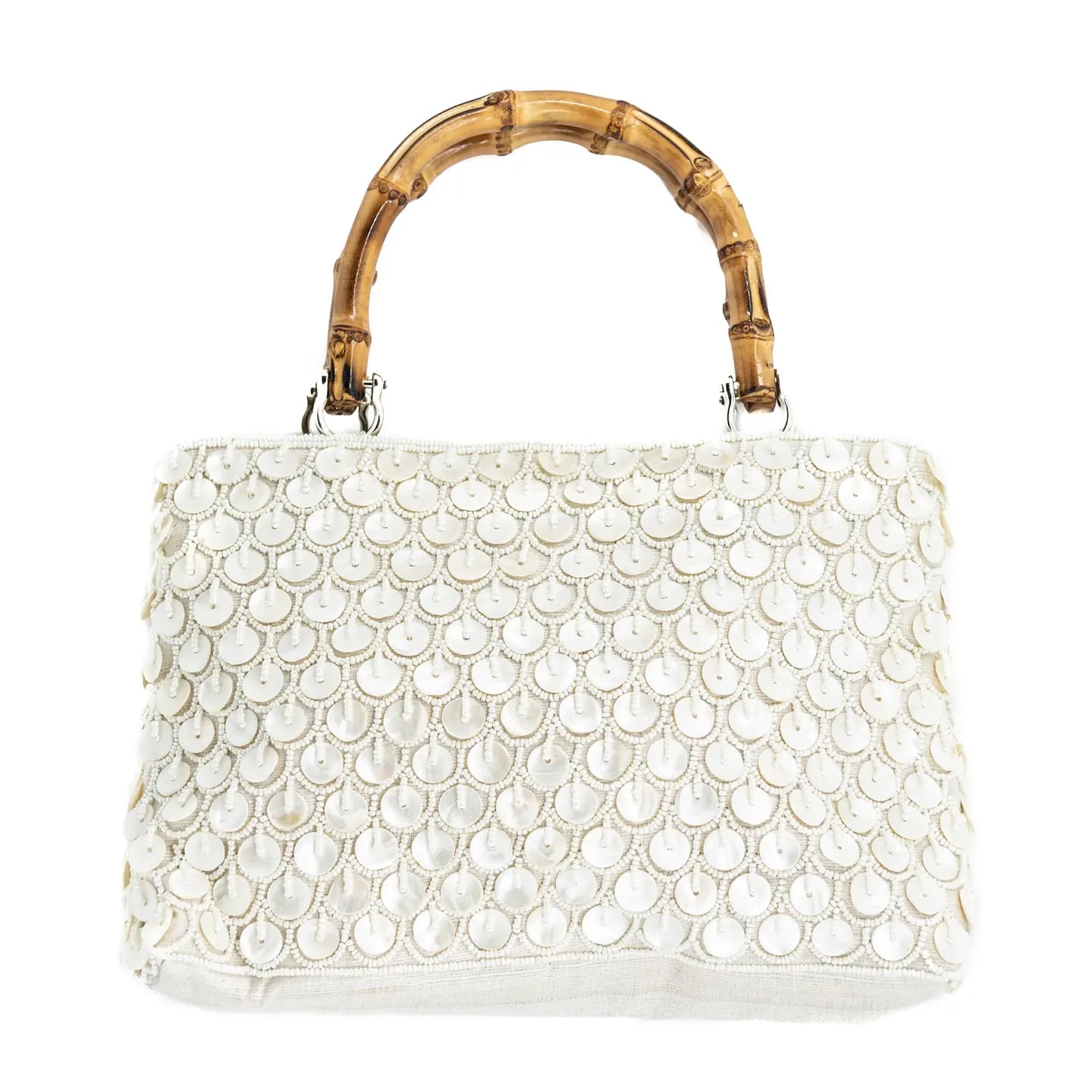 Tiana Bamboo Handle Shell Bag