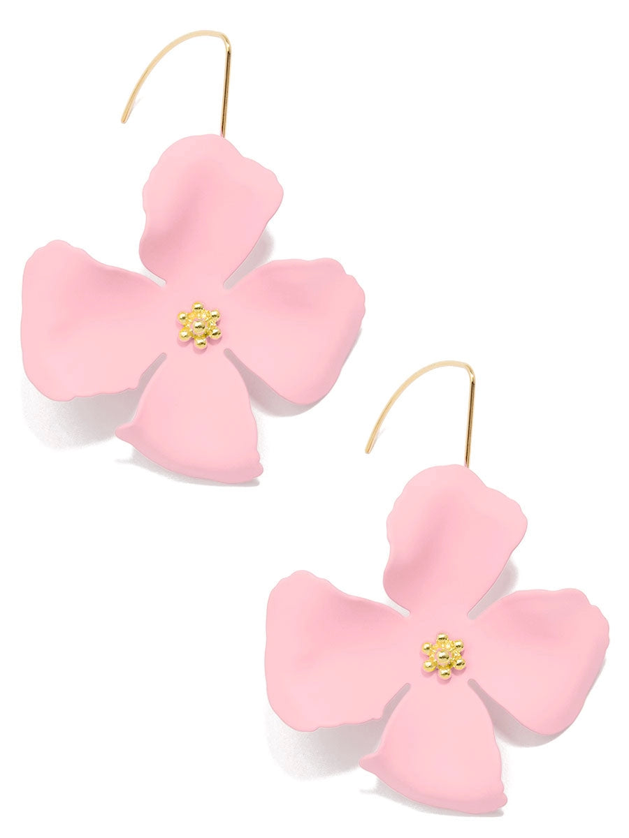 Zenzii Flower Drop Threader Earring